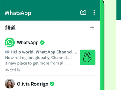 WhatsApp频道全球发布，关注重要资讯的私人空间
