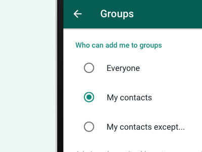 WhatsApp群组隐私设置,帮助您决定谁能将您加入群组